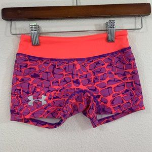 Girls Small YSM Under Armour Heatgear Dance Athletic Gymnastics Shorts Running